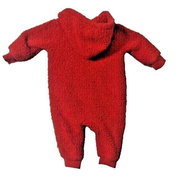 Nike Infant Polar Fleece Bunting Bag One Piece Suit Red Zipper 6 Months - Picture 2 of 6